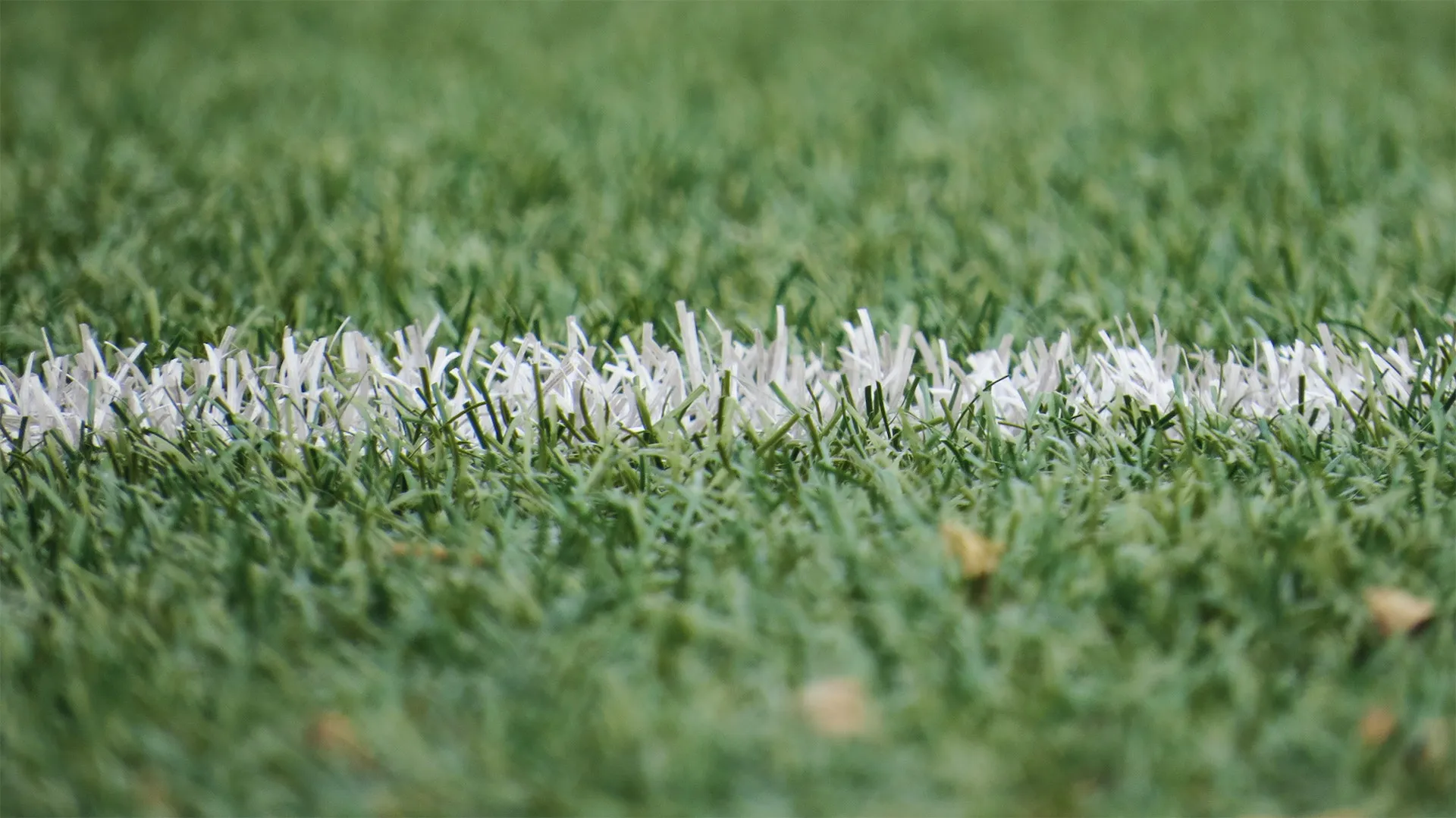 Close shot of football pitch